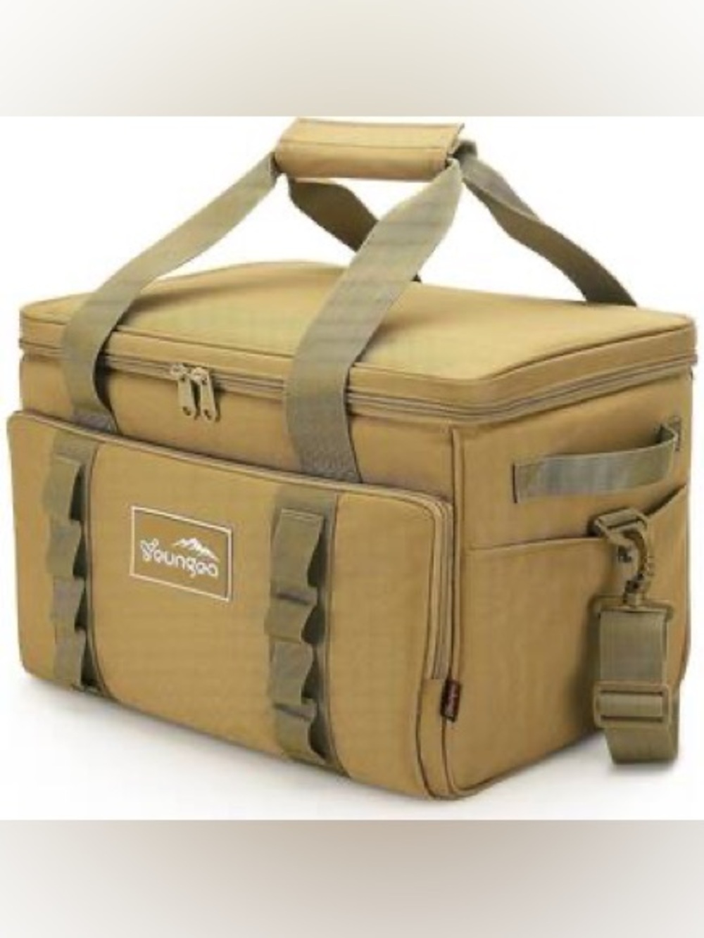 Tan Outdoor Utility Duffel Cooler Bag by